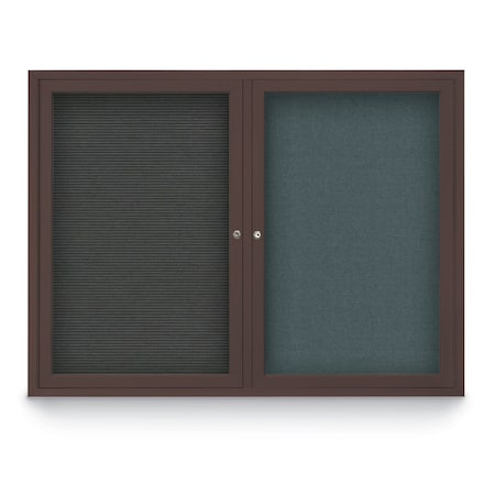 United Visual Products Corkboard, Surf /Black, 18" x 24" UV414I-BLACK-SURF